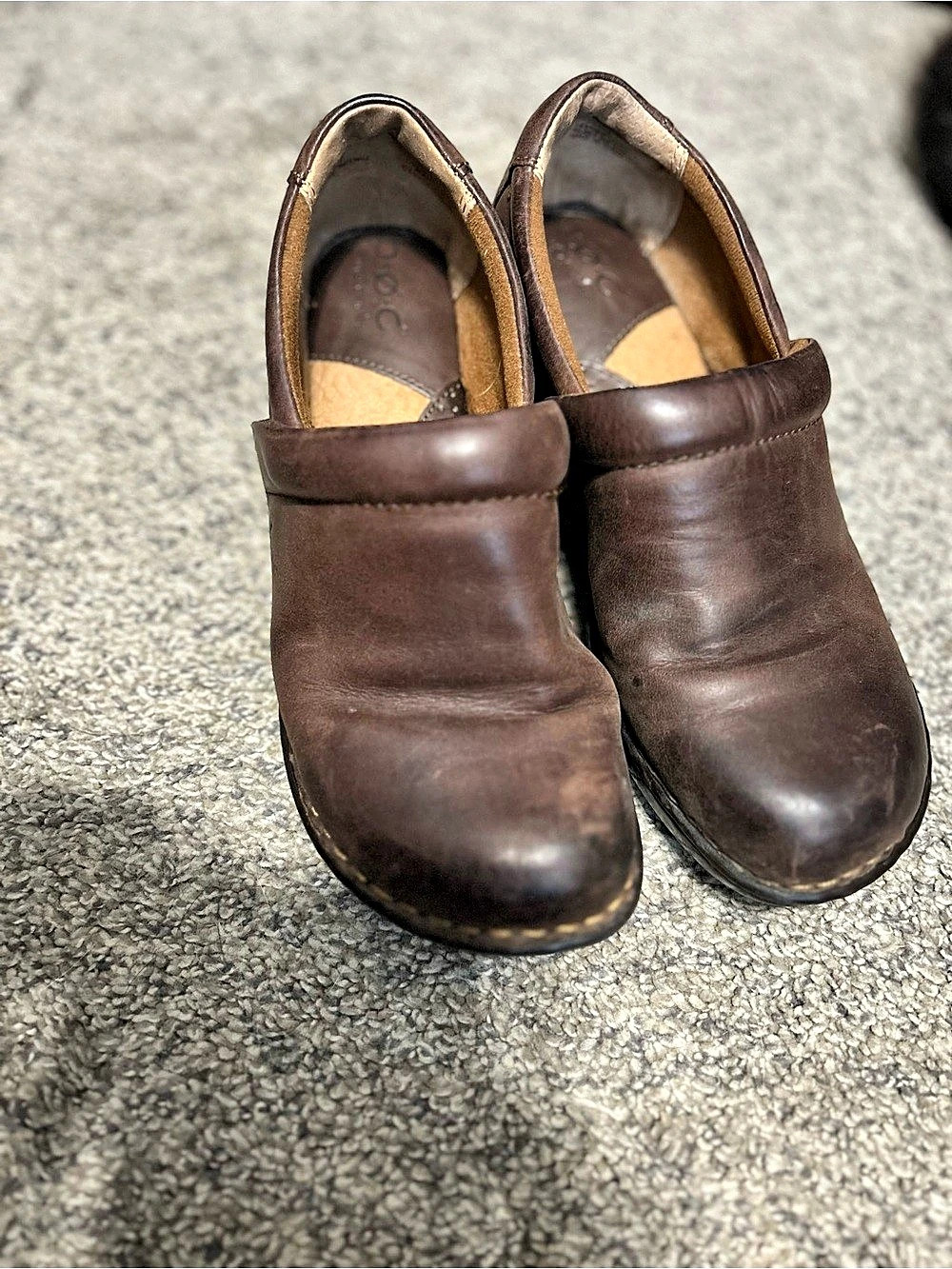 b.o.c Brown Leather Clogs US 8W